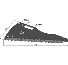Ladewagenmesser für MENGELE 02.008.640 Nachbau