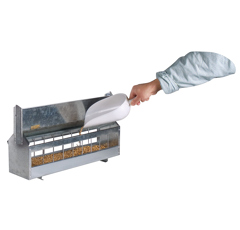 Mangeoire pour poules à toit à rouleau tournant en acier galvanisé 4,2 L - CHICK'A