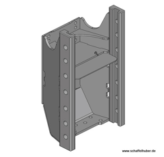 Lagerbock HVLB,W= 330 S32,Lindner Geotrac, mit Wegezapfwelle Schwarz      