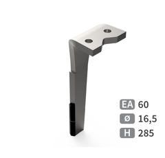 Dent de herse rotative Gauche 2 plaquettes carbure PEGORARO 88555 adaptable