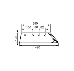 Soc gauche 14" pour charrue BUGNOT 6011 origine