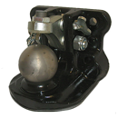 Flanschkugeleinsatz Kugel 80,Flanschmaß 140x80 mm,   Schwarz, Scharmüller