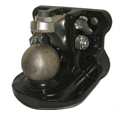 Flanschkugeleinsatz Kugel 80,Flanschmaß 140x80 mm,   Schwarz, Scharmüller