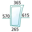 Pare-brise gauche pour machine agricole FENDT 816810040060 adaptable