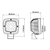 Phare de travail Carré 4 LED 10-30V 27W 4000 lumens 