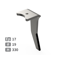 Dent de herse Droite 5 plaquettes carbure, fixation rapide AMAZONE 6574300 adaptable