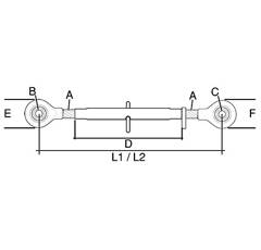 Brazo de tercer punto para tractor JOHN DEERE AL159863 - AL176465 -  AL215043 adaptable