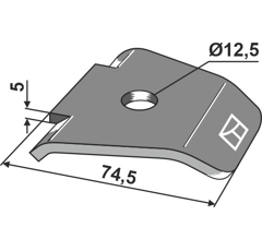 Racloir métallique 90 x 70 mm pour rouleau packer VÄDERSTAD 467951 adaptable