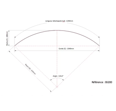 Garde boue 1250 x 410 mm pour roue avant de tracteur DUNLOFLEX E6200
