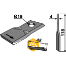 Couteau gauche pour faucheuse FELLA 133075 adaptable - Blacksteel©