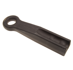 Ringzugöse, Ø 50 mm  Einschweissen,H-Schaft 80x65 mm,Länge 433 mm, Schwarz Grundiert   