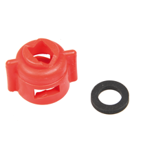 Bajonettmutter Rau mit Dichtung rot Lechler