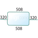 Vitre arrière pour machine agricole ZETOR 6211-7998 adaptable