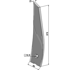Vaderstad - 452957 - Déflecteur RH - BlackSteel ©