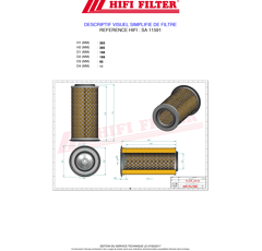 Filtre à air primaire adaptable HIFI FILTER SA11591
