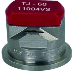 Doppelflachstrahldüse TEEJET TJ60 Twinjet 80° 04 rot rostfrei