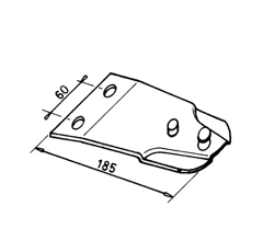 Porte couteau pour faucheuse FELLA 122113 adaptable