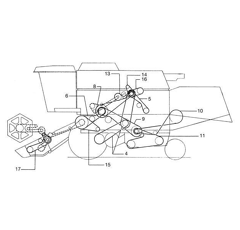 Courroie de transmission pour moissonneuse batteuse LAVERDA 344311318 adaptable