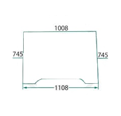 Pare-brise ouvrant pour tracteur STEYR 650885720 adaptable