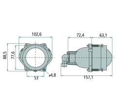 Phare de travail Rond Halogène 12V HELLA