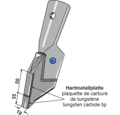 Schnell-Wechsel-Schar - 44mm - Stärke 6 - Gewicht 0.880 kg - Nachbau
