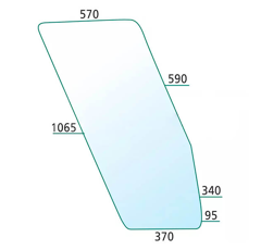 Vitre de porte gauche pour tracteur FIAT 5108669 adaptable