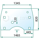 Pare-brise ouvrant pour machine agricole JOHN DEERE AL211005 adaptable
