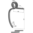 Schwergrubberstiel, gedreht - rechts 101304641 Amazone / BBG Nachbau