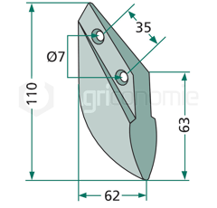 Clavette pour soc pour semoir HASSIA 124 adaptable 