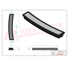 Filtre habitacle pour machine agricole SC 90416