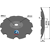 Disque crénelé ∅410x5 pour déchaumeur adaptable - Blacksteel©