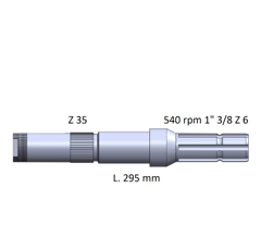 Arbre de prise de force 295 mm pour machine agricole RENAULT 7700014299 - 7700012303 - 0011078170 adaptable