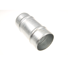 Doppelschlauchtülle verzinkt  Ø100mmbeidseitig mit Sicke