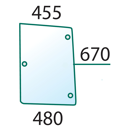 Vitre latérale de cabine pour tracteur CASE IH 134671084 adaptable