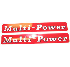 Autocollant fond rouge pour tracteur MASSEY FERGUSON VPM2003 adaptable