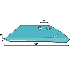 Aileron droite pour RABE 6342.50.06 adaptable - BlackSteel©