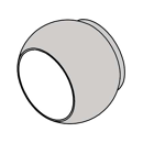 Sphère brute seule Ø 150 mm adaptable