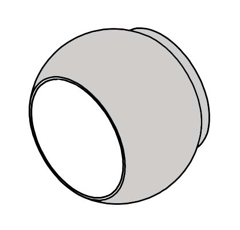 Esfera en bruto sola Ø 150 mm adaptable