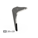 Dent de herse rotative Gauche 3 plaquettes carbure VOGEL & NOOT KZ400006D adaptable