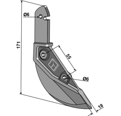 Soc pour semoir MONOSEM 30048020 adaptable - BlackSteel©