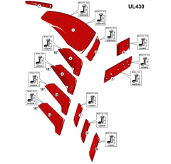 Versoir gauche pour charrue VOGEL & NOOT PK2.002.02 adaptable - BlackSteel©
