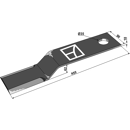 Fléau 450 mm pour broyeur BOMFORD 1096261 adaptable
