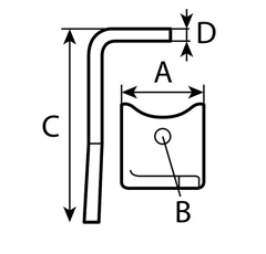 Dent gauche pour herse rotative MASCHIO 36100367 adaptable