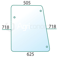 Seitenscheibe R/L für Landmaschine JOHN DEERE L60335 Nachbau