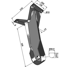 Soporte de disco delantero 80 x 80 mm adaptable - BlackSteel©