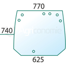 Vitre arrière pour machine agricole FENDT 210812050010 adaptable