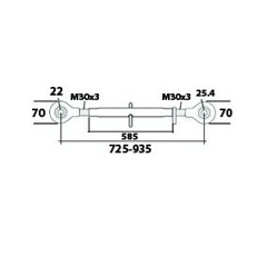 Stabilisateur 725 - 935 mm pour CASE IH adaptable