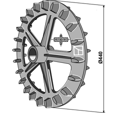Disco Crosskill Ø 440 mm para rodillo desterronador adaptable