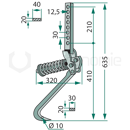 Dent 635 mm pour semoir adaptable