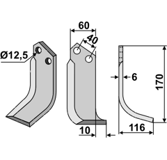 Fräsmesser - rechts BRE14R Breviglieri by Muzzi